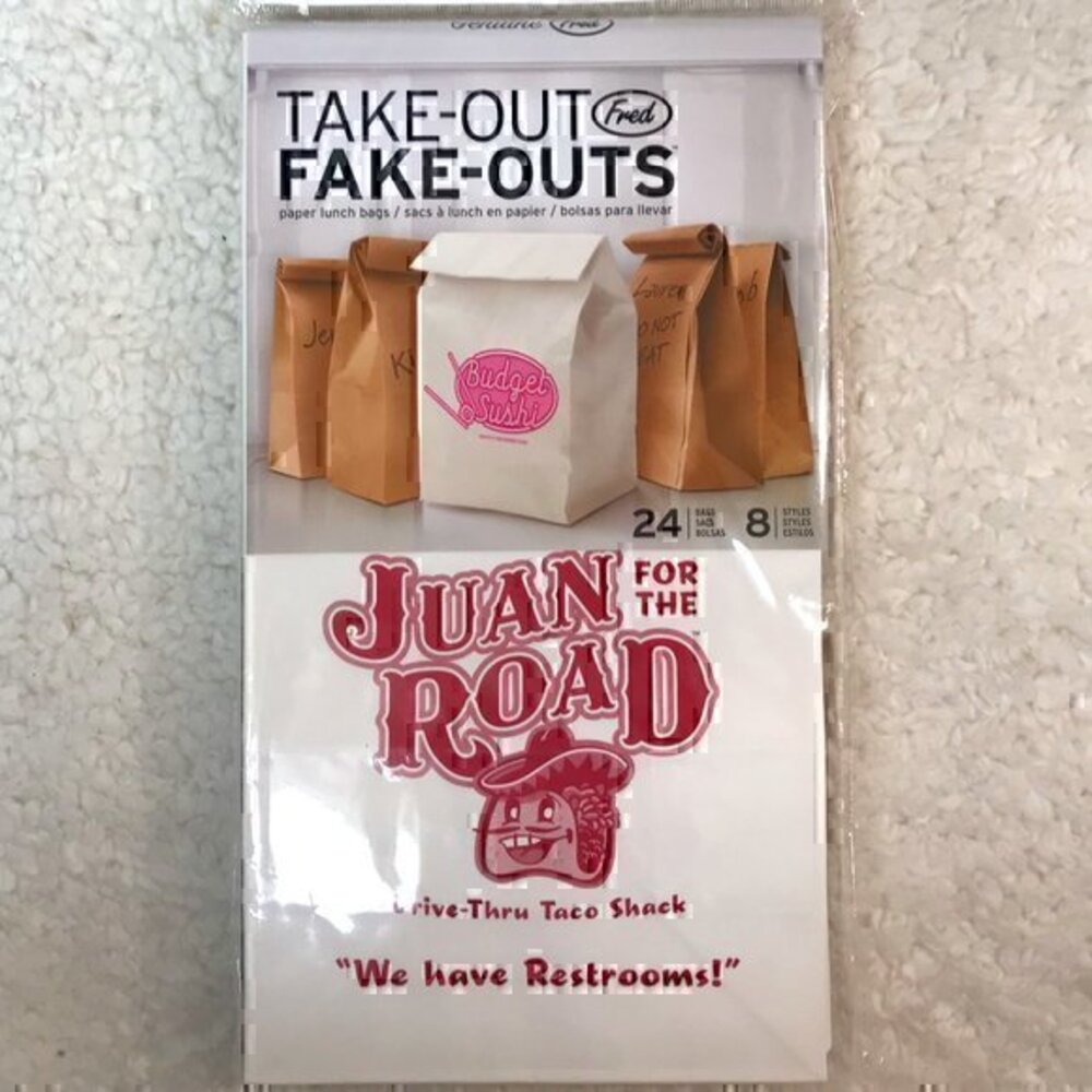 Fred Take-Outs Fake-Outs Paper Lunch Bag Assortment